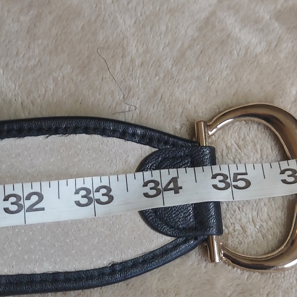 Chico's Leopard Print Calf Hair and Elastic Wide Belt LaegeGold Hardware Closure - Picture 11 of 12